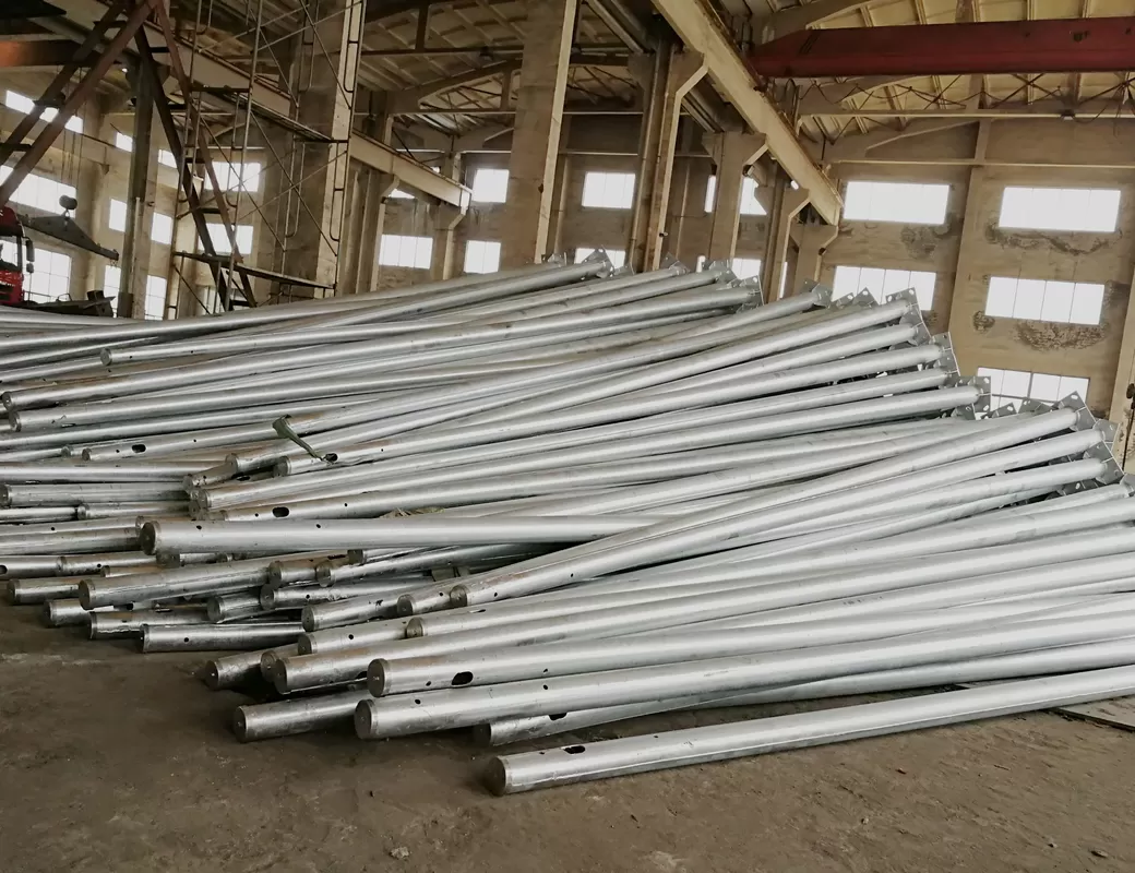 galvanized street lighting poles